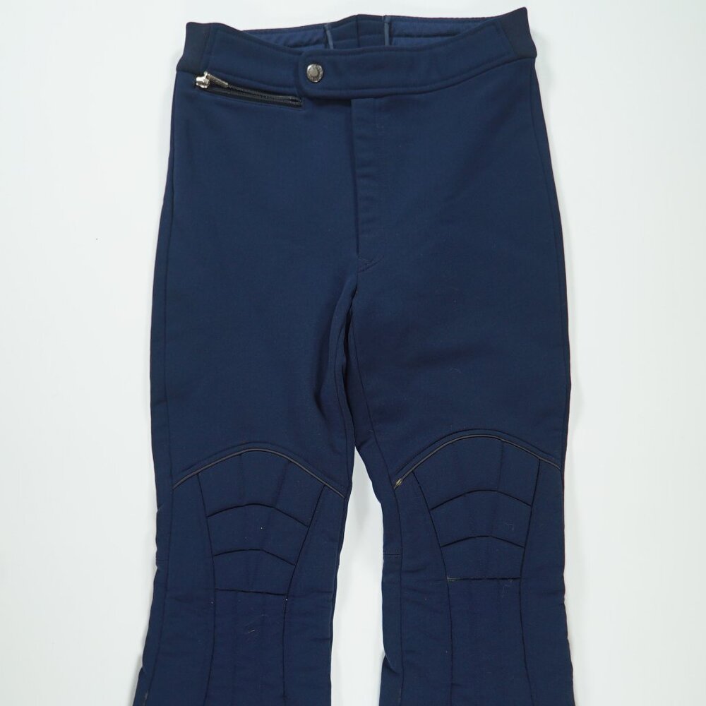 Descente Pants Womens Size 30 Blue Waterproof Padded Wool Blend Made In Japan